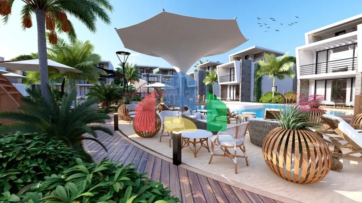 Таунхаус 2+1 (128 м2) с садом (46 м2) в новом комплексе в Лапте