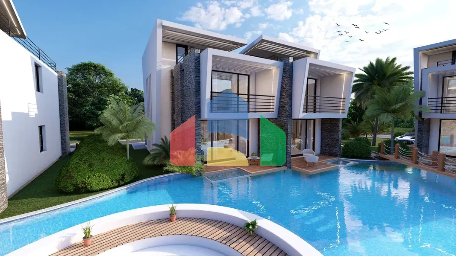 Таунхаус 2+1 (128 м2) с садом (46 м2) в новом комплексе в Лапте