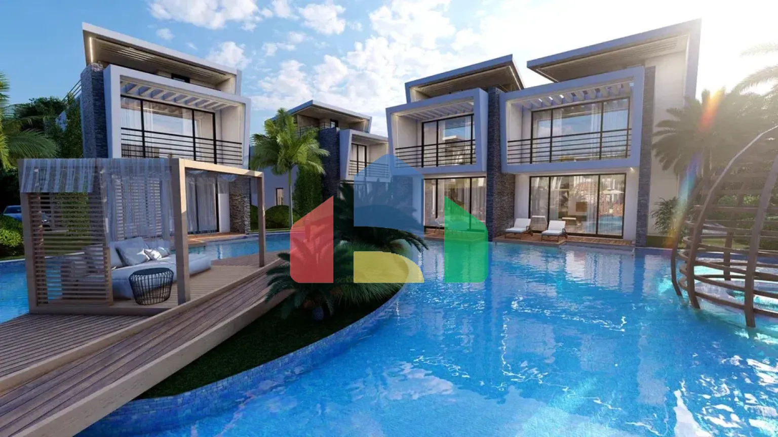 Таунхаус 2+1 (128 м2) с садом (46 м2) в новом комплексе в Лапте