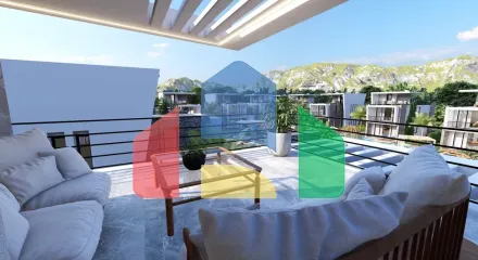 Таунхаус 2+1 (128 м2) с садом (46 м2) в новом комплексе в Лапте