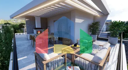 Таунхаус 2+1 (128 м2) с садом (46 м2) в новом комплексе в Лапте