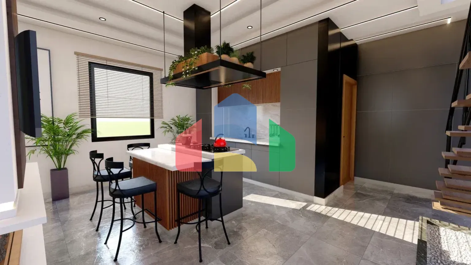 Современная вилла 2+1 (120 м2) с садом (73 м2) в новом комплексе в Лапте