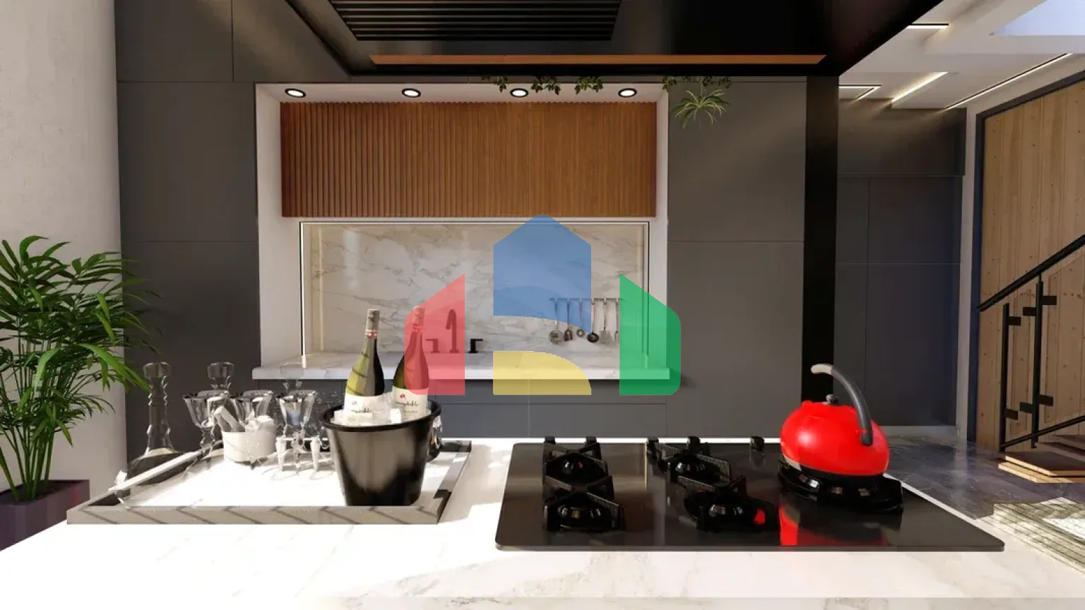 Современная вилла 2+1 (120 м2) с садом (73 м2) в новом комплексе в Лапте