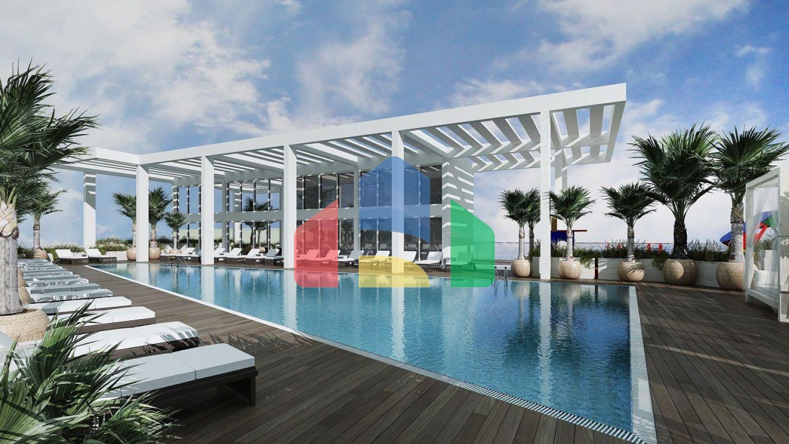 Двухкомнатные апартаменты (59 м2) в новом красивом комплексе в Эсентепе