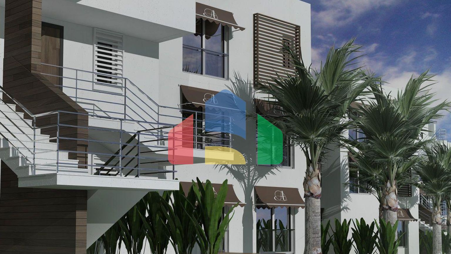 Двухкомнатные апартаменты (59 м2) в новом красивом комплексе в Эсентепе