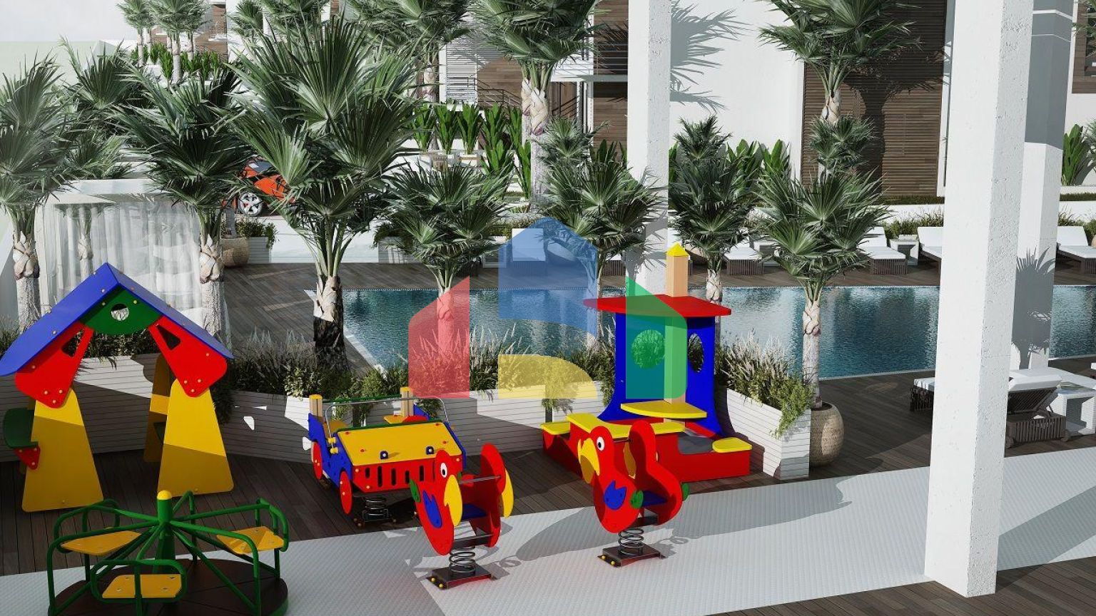 Двухкомнатные апартаменты (59 м2) в новом красивом комплексе в Эсентепе