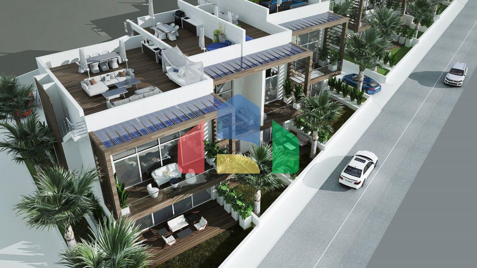 Двухкомнатные апартаменты (59 м2) в новом красивом комплексе в Эсентепе