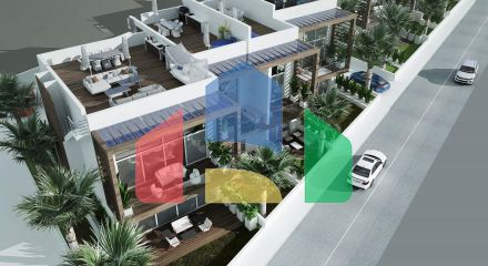 Двухкомнатные апартаменты (59 м2) в новом красивом комплексе в Эсентепе