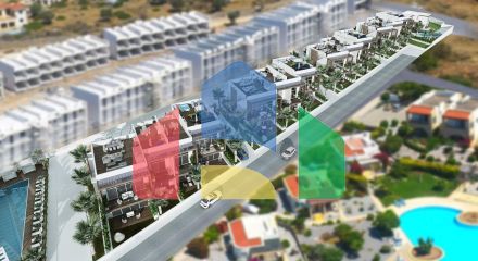 Двухкомнатные апартаменты (59 м2) в новом красивом комплексе в Эсентепе