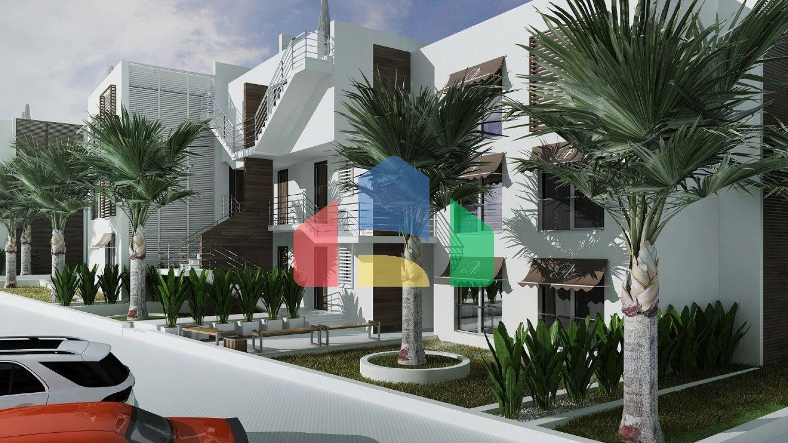 Трехкомнатные апартаменты 90м2 с садом в новом комплексе в Эсентепе