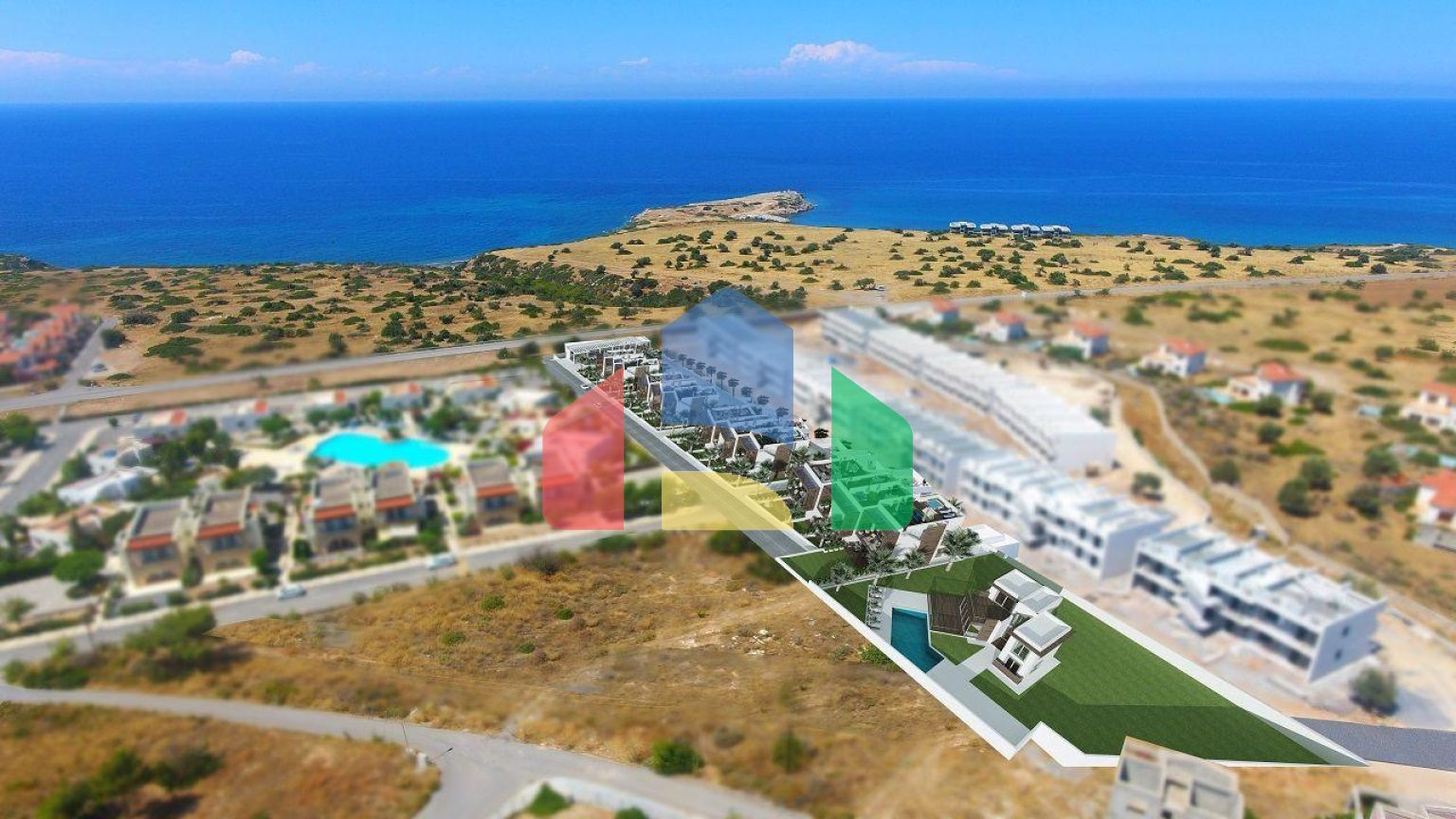 Трехкомнатные апартаменты 90м2 с садом в новом комплексе в Эсентепе