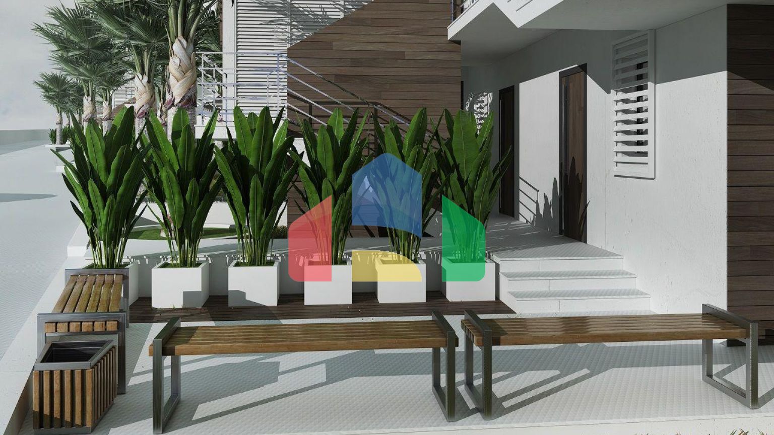 Трехкомнатные апартаменты 90м2 с садом в новом комплексе в Эсентепе