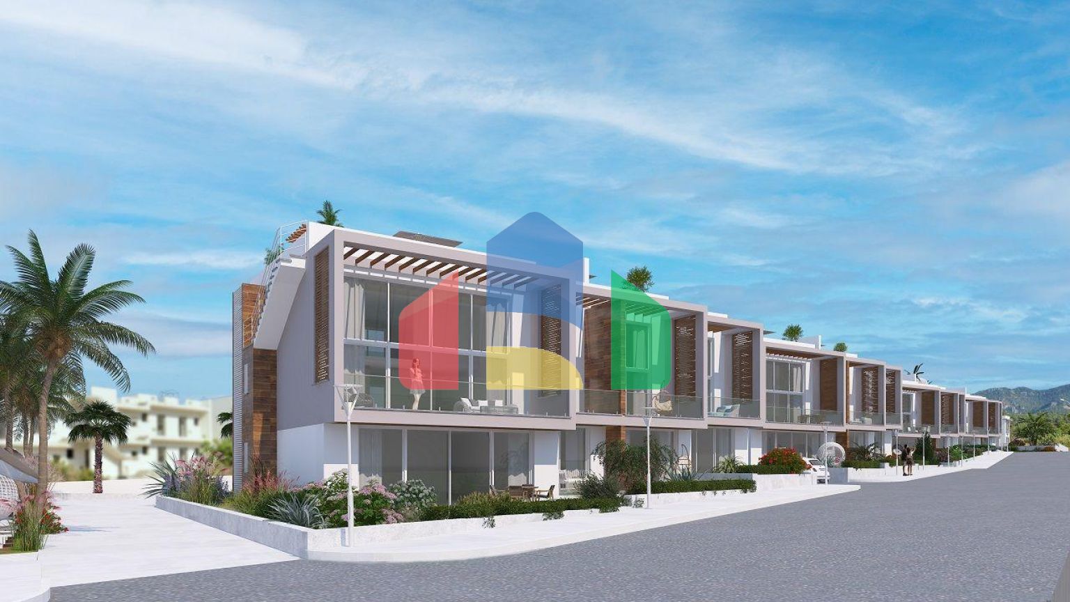 Трехкомнатные апартаменты 90м2 с садом в новом комплексе в Эсентепе