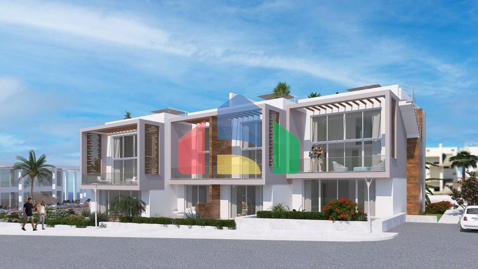 Трехкомнатные апартаменты 90м2 с садом в новом комплексе в Эсентепе