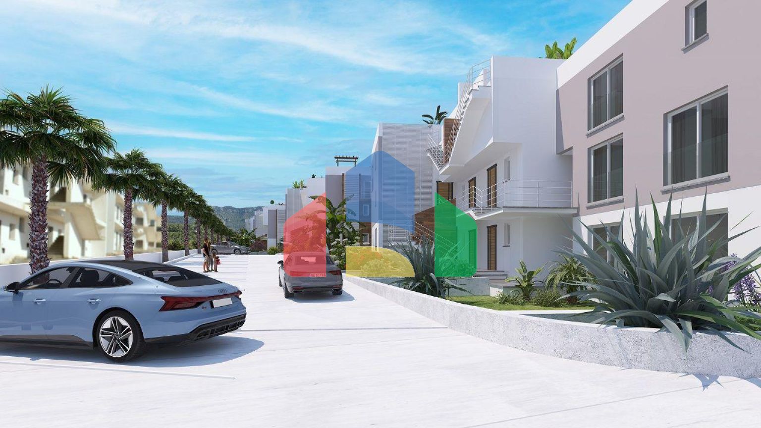 Трехкомнатные апартаменты 90м2 с садом в новом комплексе в Эсентепе