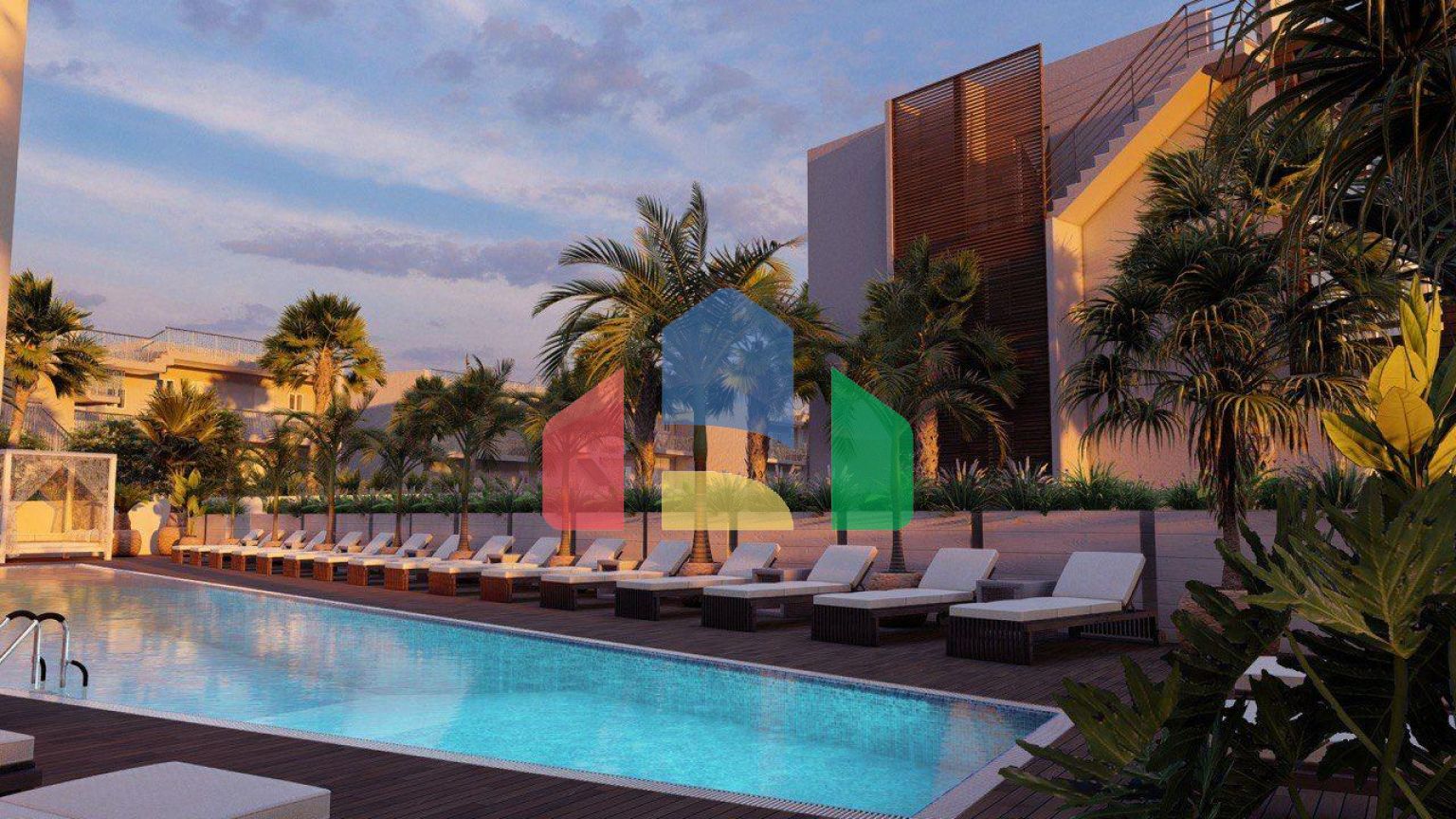 Трехкомнатные апартаменты 90м2 с садом в новом комплексе в Эсентепе