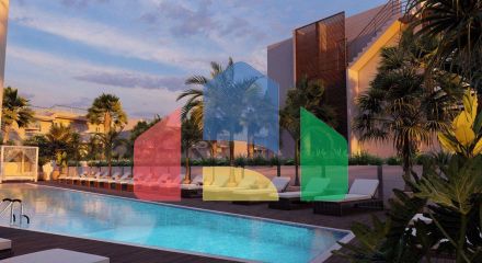 Three bedroom apartments 114 m2 Loft with  in a new complex in Esentepe