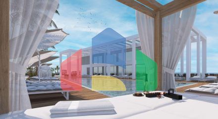 Three bedroom apartments 114 m2 Loft with  in a new complex in Esentepe
