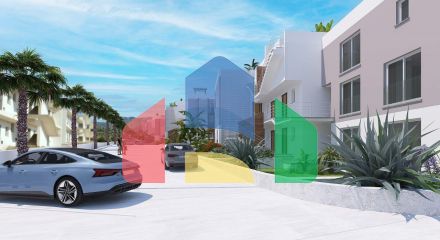 Three bedroom apartments 114 m2 Loft with  in a new complex in Esentepe