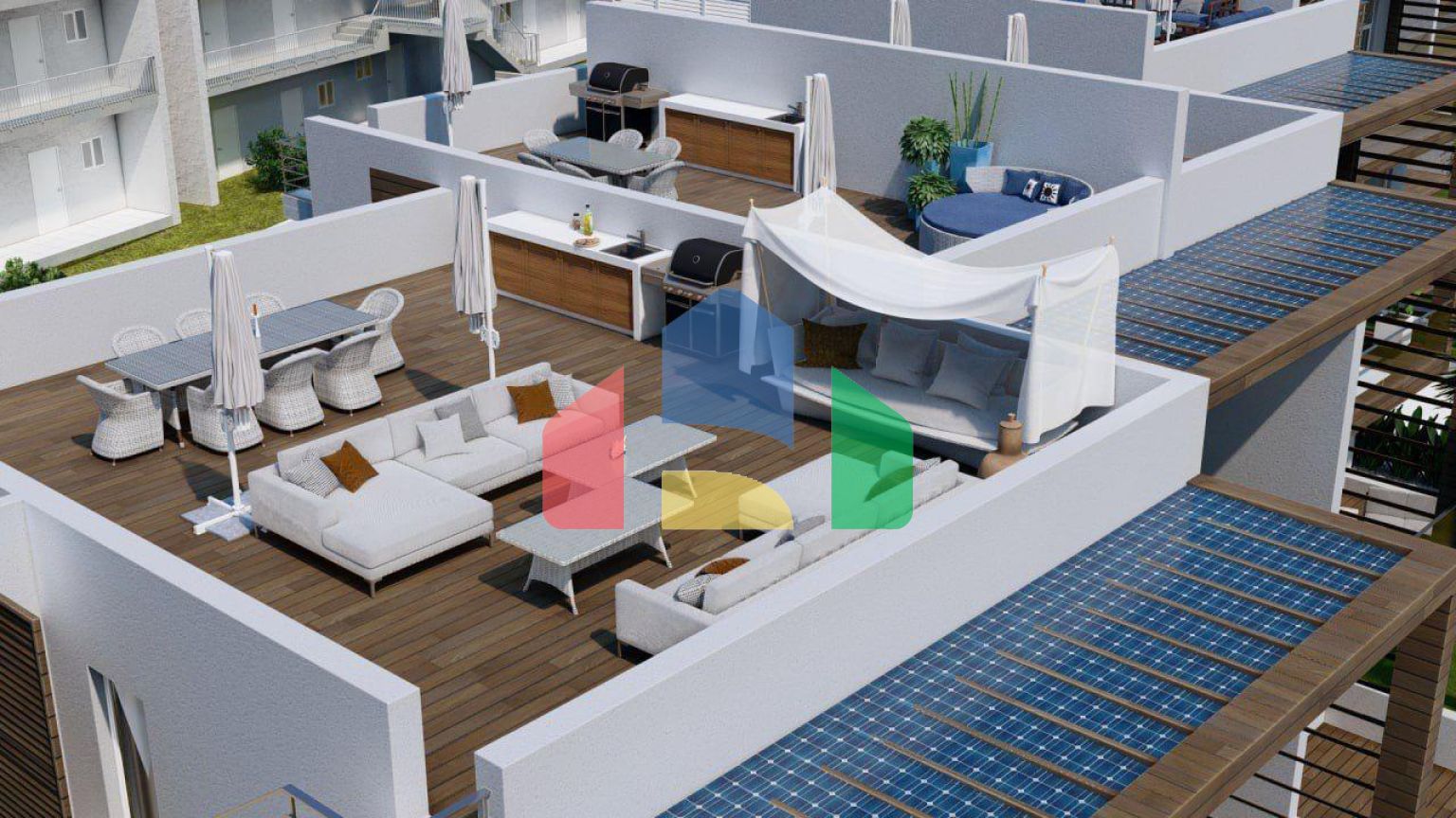 4-комнатная квартира Loft 114 м2 в красивом комплексе в Эсентепе