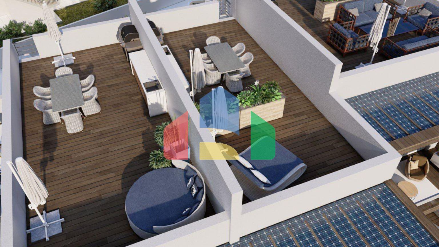 4-комнатная квартира Loft 114 м2 в красивом комплексе в Эсентепе