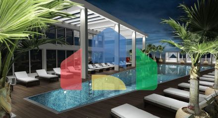 4-комнатная квартира Loft 114 м2 в красивом комплексе в Эсентепе