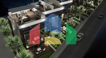 4-комнатная квартира Loft 114 м2 в красивом комплексе в Эсентепе