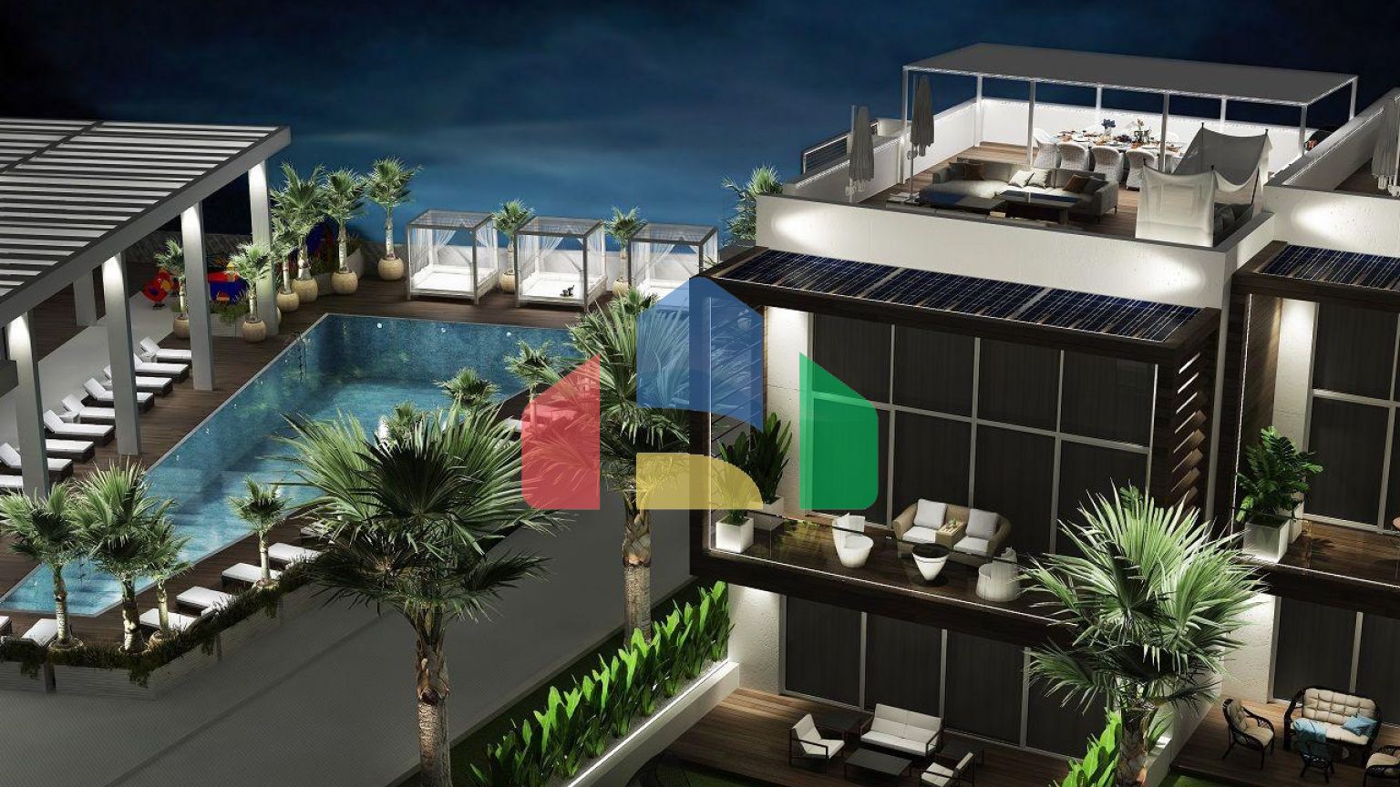 4-комнатная квартира Loft 114 м2 в красивом комплексе в Эсентепе