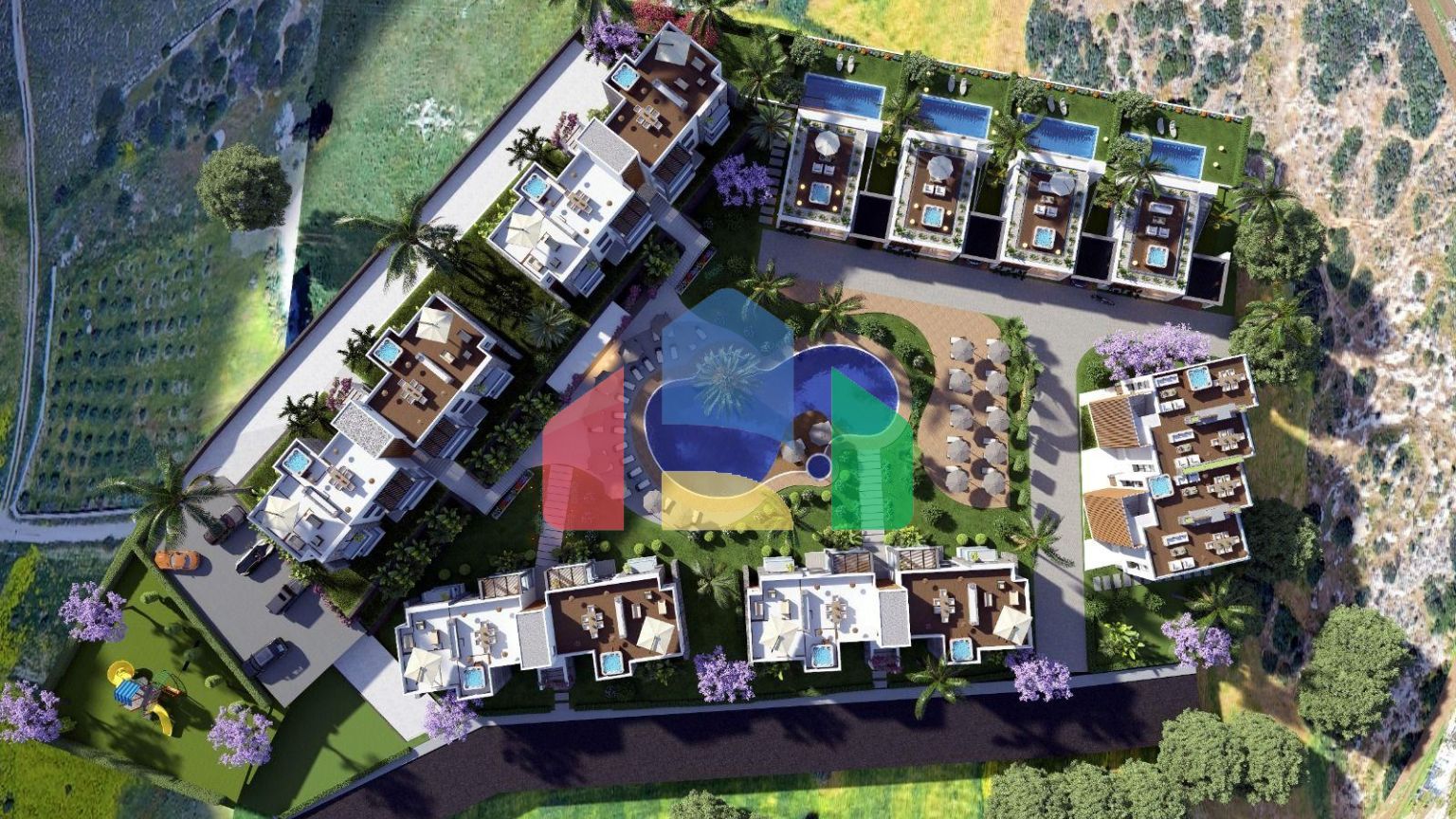 2-комнатные апартаменты 57 м2 с мебелью и техникой в элитном комплексе в Эсентепе