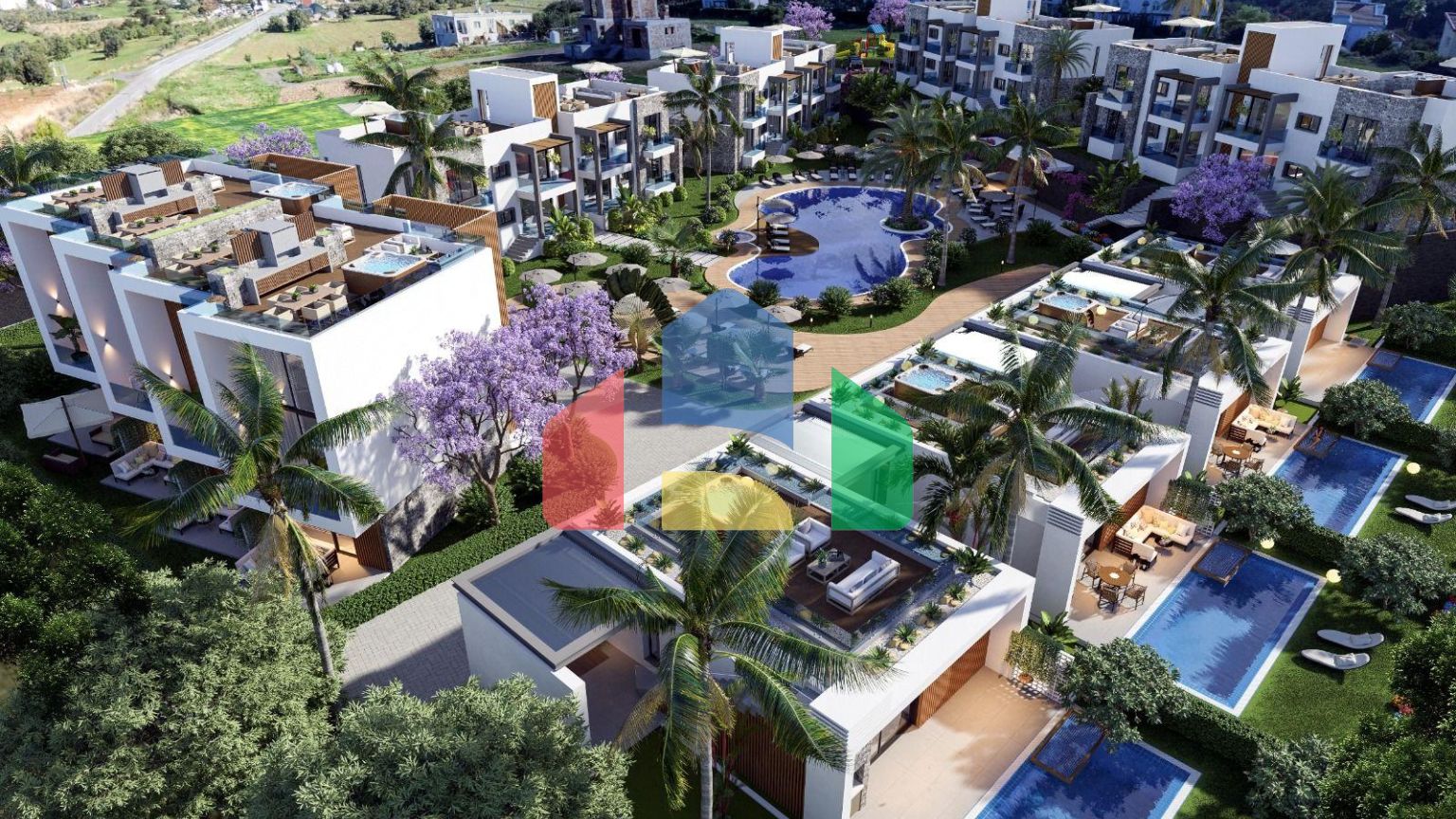 2-комнатные апартаменты 57 м2 с мебелью и техникой в элитном комплексе в Эсентепе