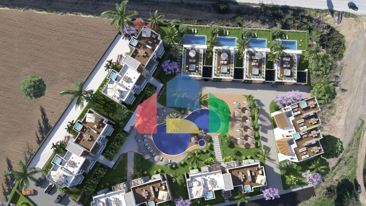 2-комнатные апартаменты 57 м2 с мебелью и техникой в элитном комплексе в Эсентепе