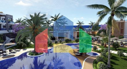 3-bedroom apartment of 117 m2 with an 11 m2 terrace, fully furnished and equipped, located in Esentepe