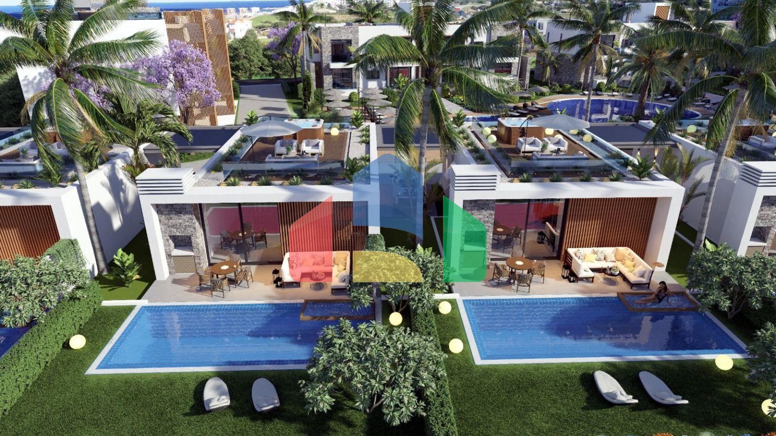 4-комнатные апартаменты 117 м2 с террасой 11 м2 с мебелью и техникой в Эсентепе