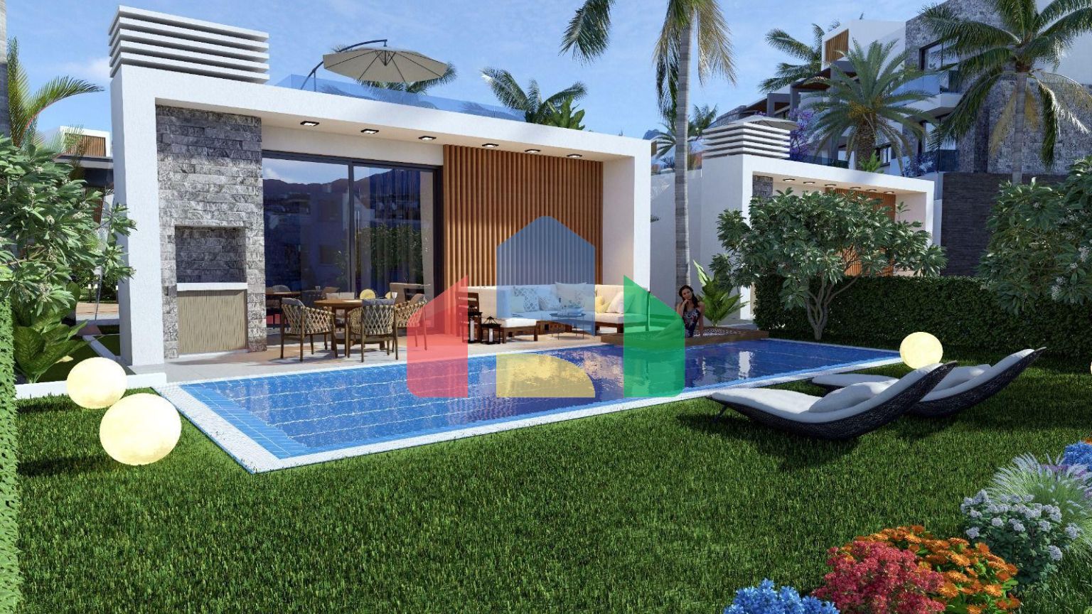 4-комнатные апартаменты 117 м2 с террасой 11 м2 с мебелью и техникой в Эсентепе