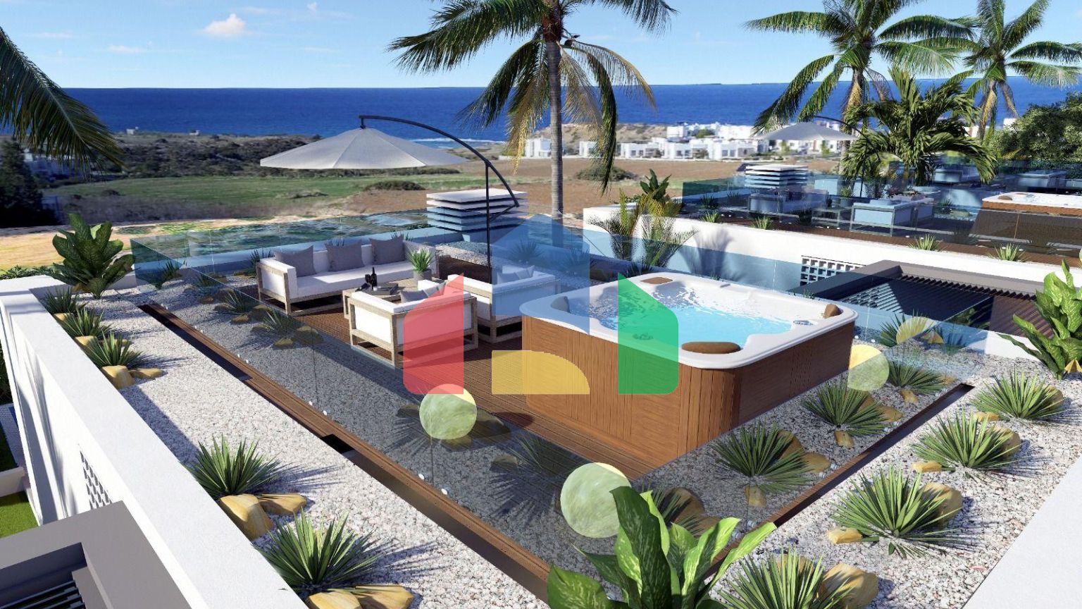 4-комнатные апартаменты 117 м2 с террасой 11 м2 с мебелью и техникой в Эсентепе