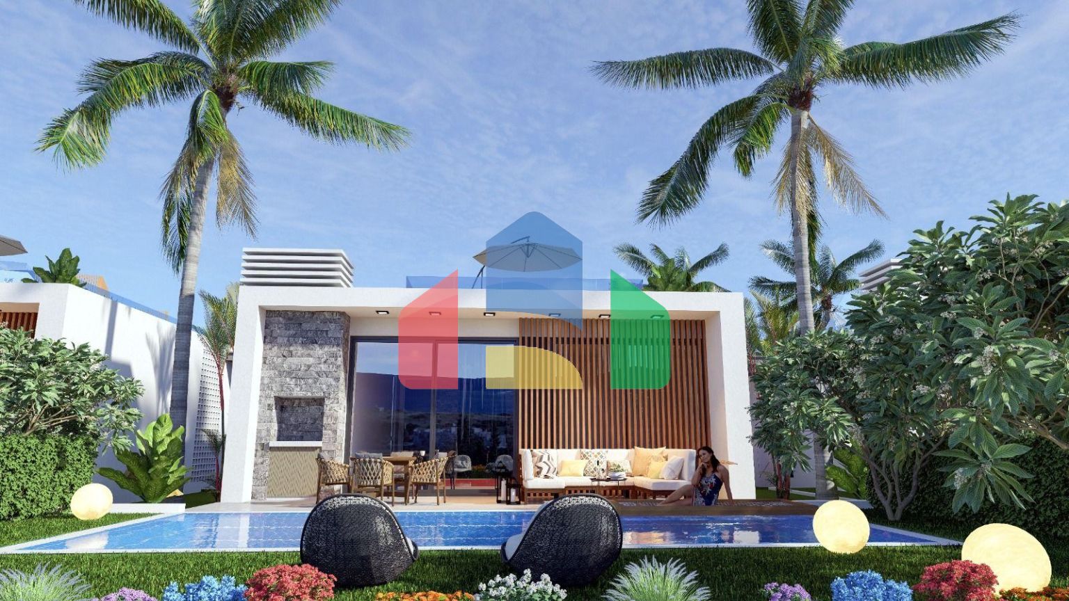 4-комнатные апартаменты 117 м2 с террасой 11 м2 с мебелью и техникой в Эсентепе