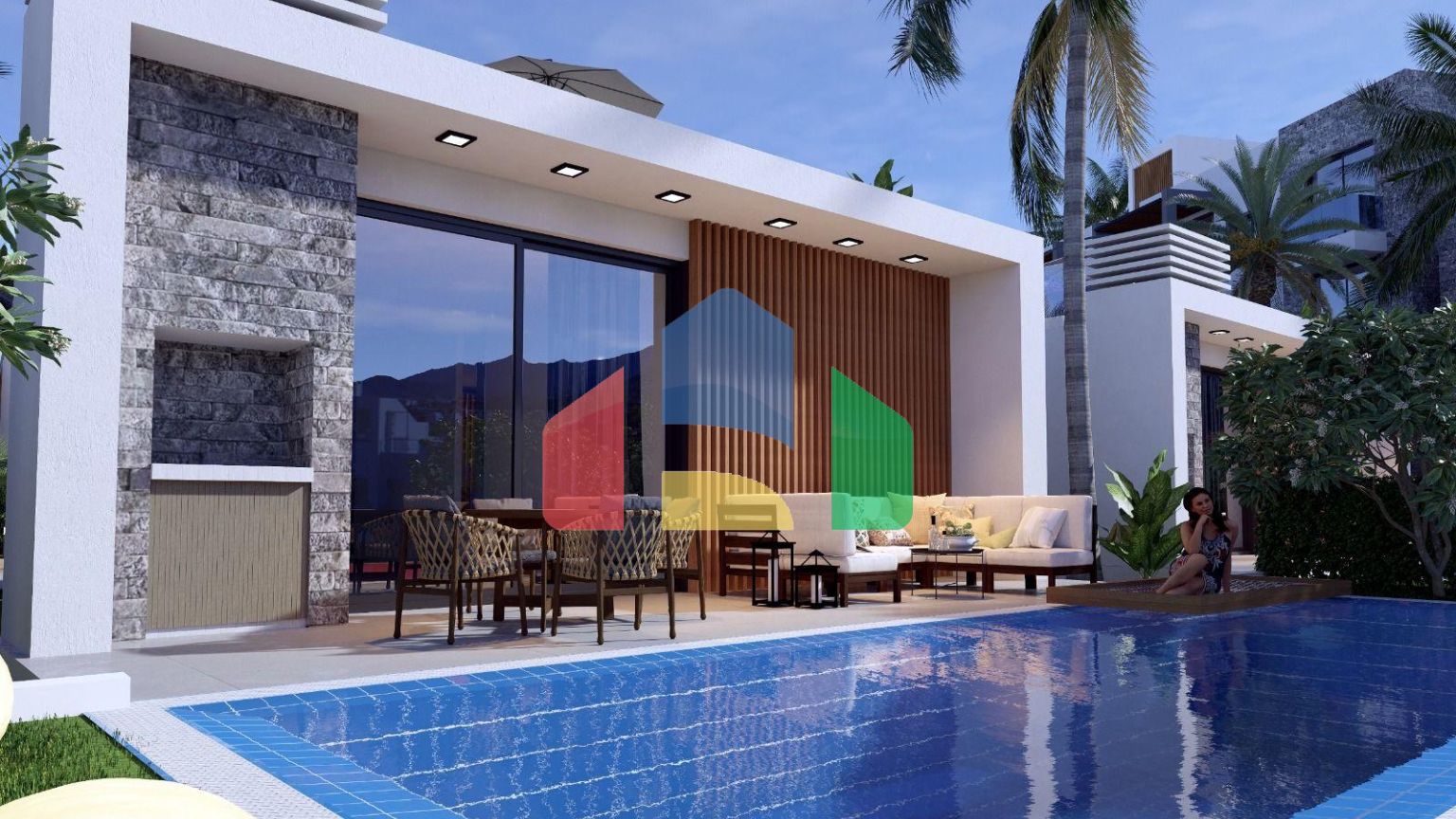 4-комнатные апартаменты 117 м2 с террасой 11 м2 с мебелью и техникой в Эсентепе