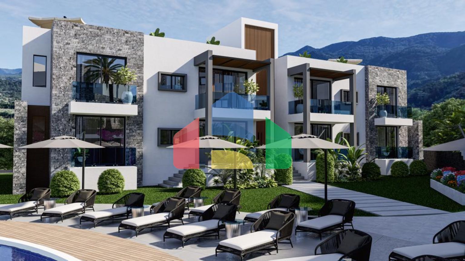 4-комнатные апартаменты 117 м2 с террасой 11 м2 с мебелью и техникой в Эсентепе