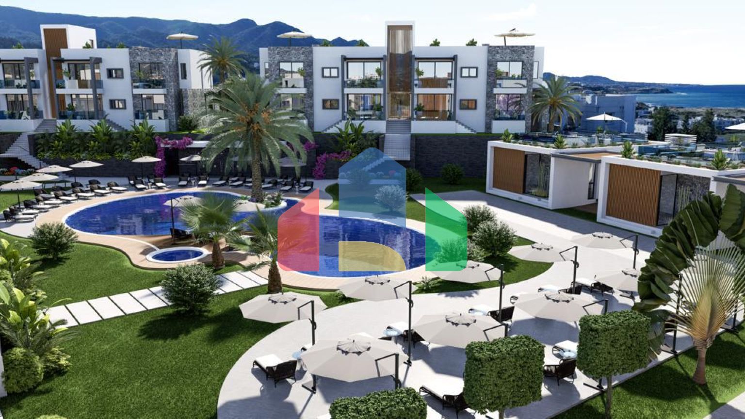 4-комнатные апартаменты 117 м2 с террасой 11 м2 с мебелью и техникой в Эсентепе