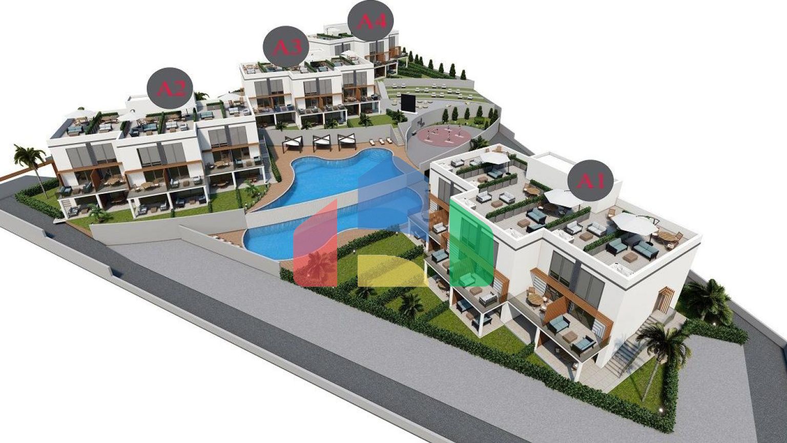 Квартира 1+1 (40 м2) в роскошном комплексе в Эсентепе