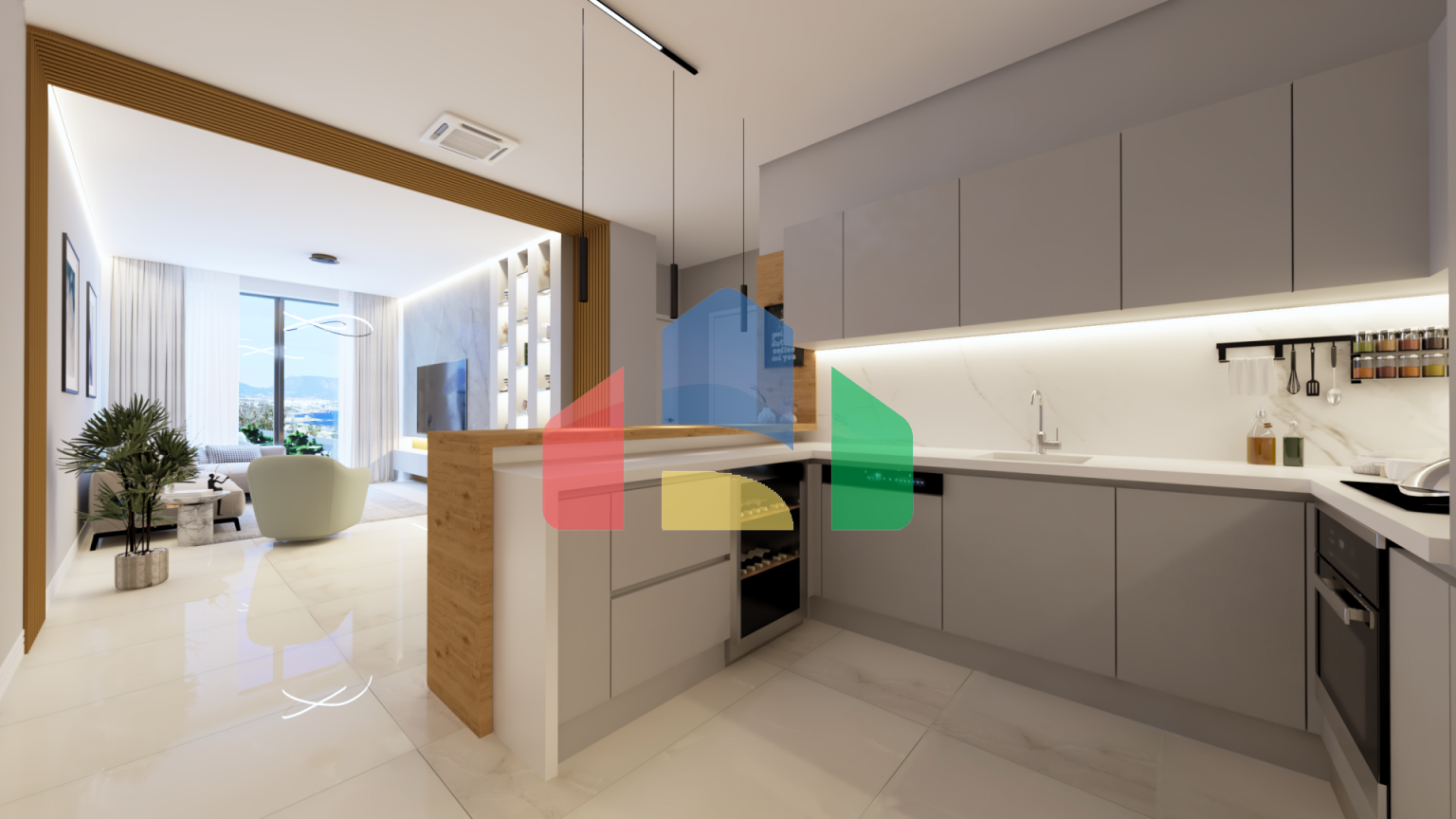 Квартира 1+1 (40 м2) в роскошном комплексе в Эсентепе