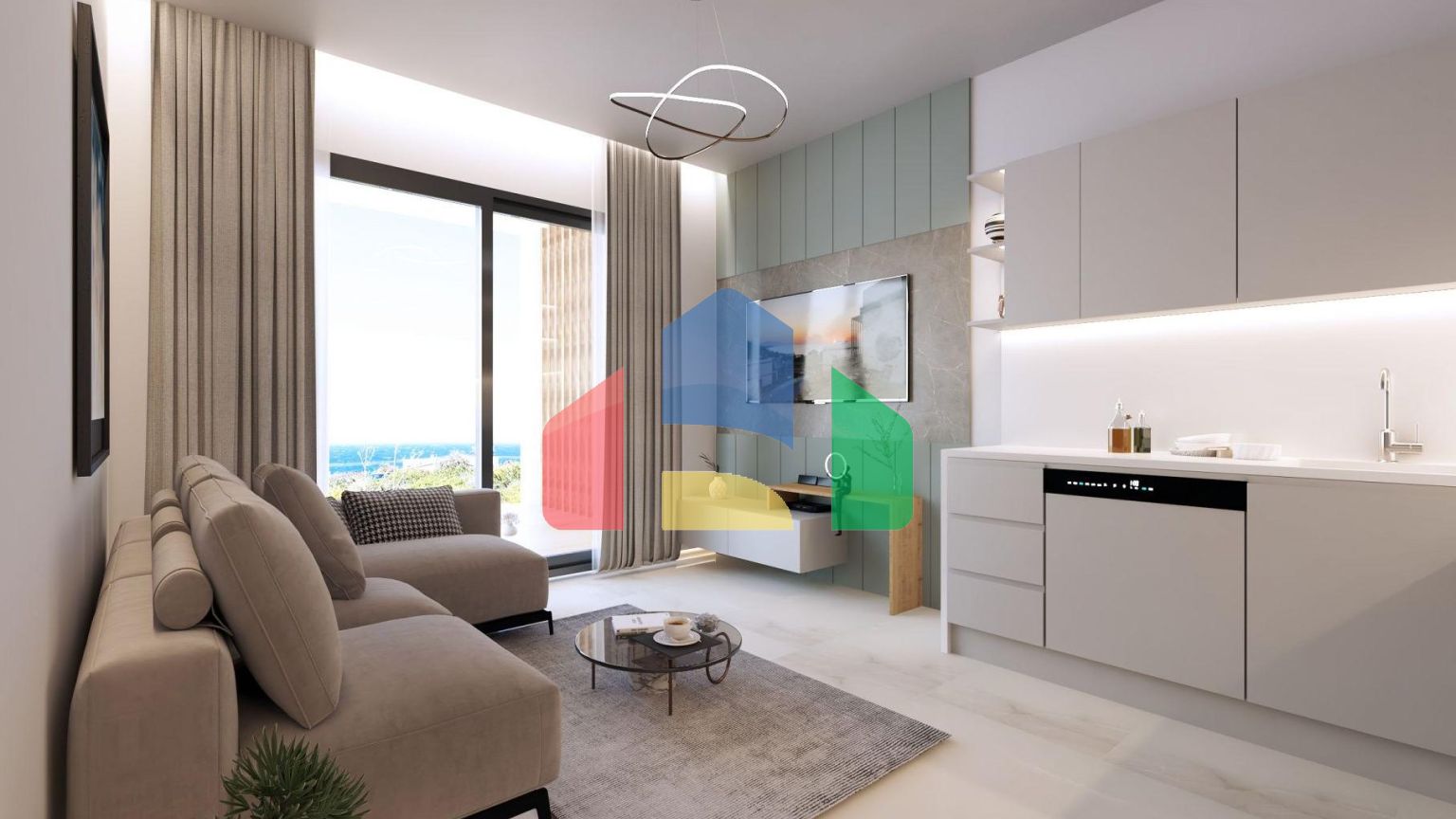 Квартира 1+1 (40 м2) в роскошном комплексе в Эсентепе