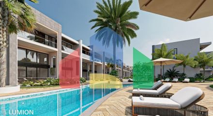 Studio Penthouse 80 m2 with a large terrace of 33 m2 in a beautiful complex in Karsiyaka