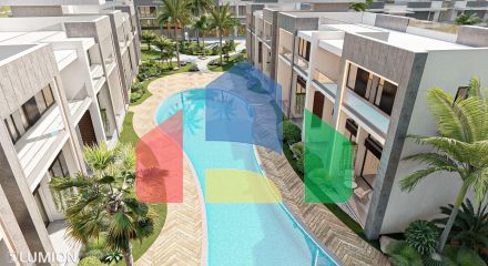 Studio Penthouse 80 m2 with a large terrace of 33 m2 in a beautiful complex in Karsiyaka