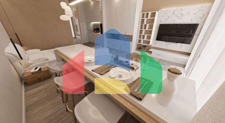 Студия Penthouse 80 м2 с большой террасой 33 м2 в красивом комплексе в Каршияке Студия Penthouse 80 м2 с большой террасой 33 м2 в красивом комплексе в Каршияке