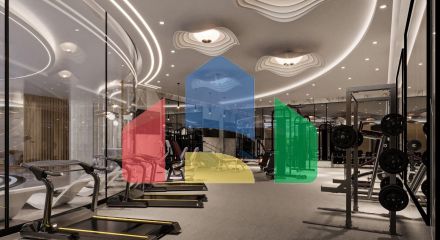 Квартира 1+1 Loft 74 м2 с палисадником в красивом комплексе в Каршияке