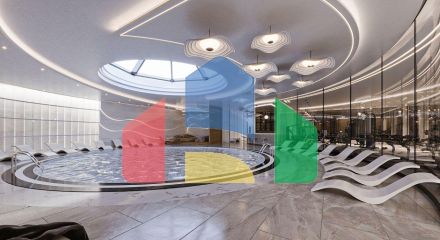 Квартира 1+1 Loft 74 м2 с палисадником в красивом комплексе в Каршияке