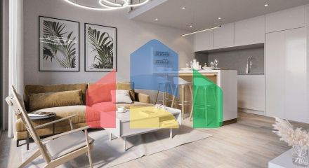 Квартира 1+1 Loft 74 м2 с палисадником в красивом комплексе в Каршияке