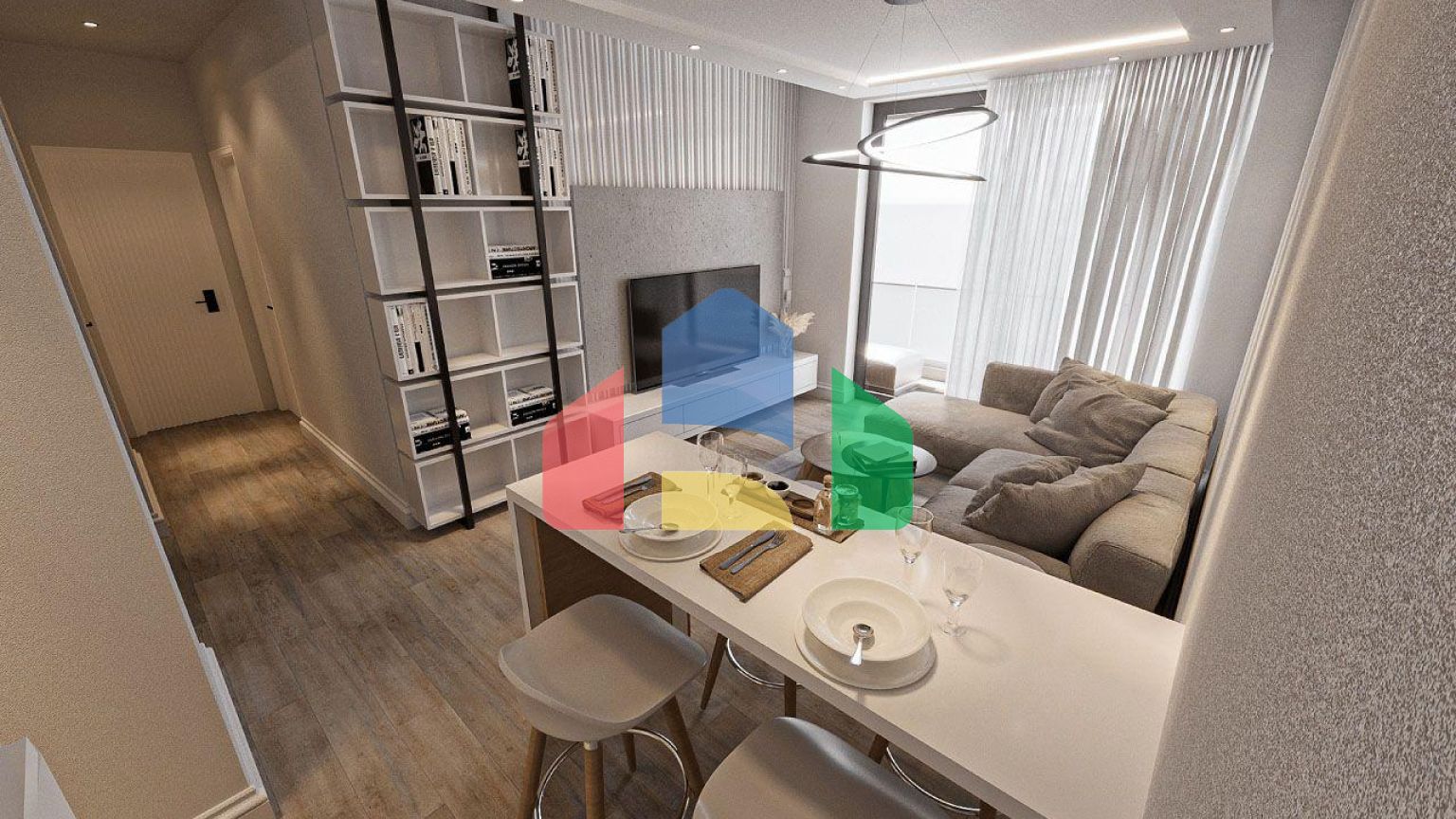 Квартира 2+1 Penthouse 160 м2 с верхней террасой 65 м2  в красивом комплексе в Каршияке