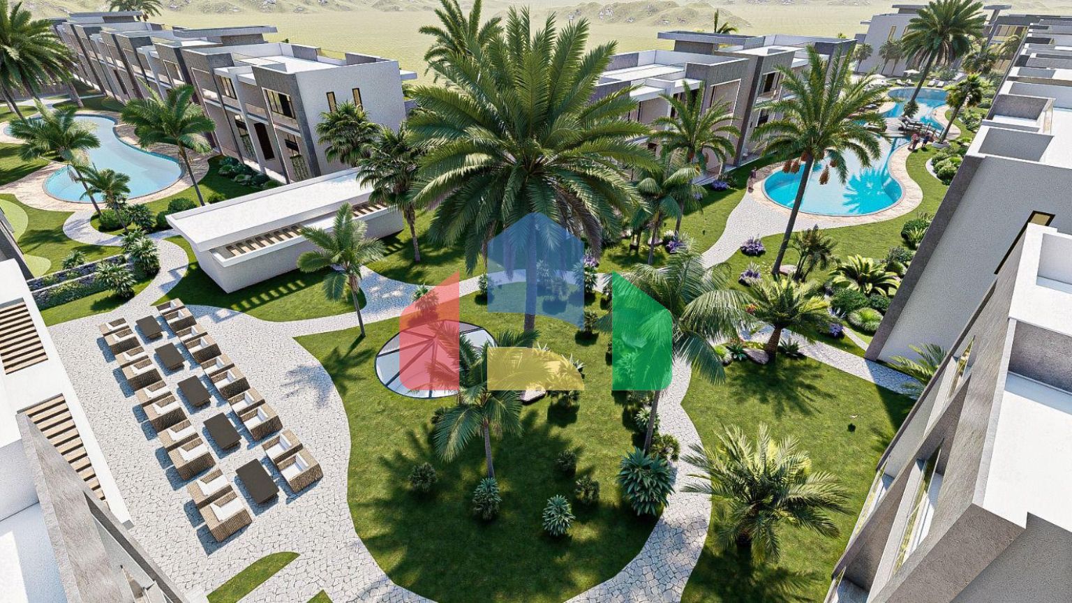 Квартира 3+1 Penthouse 231м2 с верхней террасой 90 м2  в красивом комплексе в Каршияке